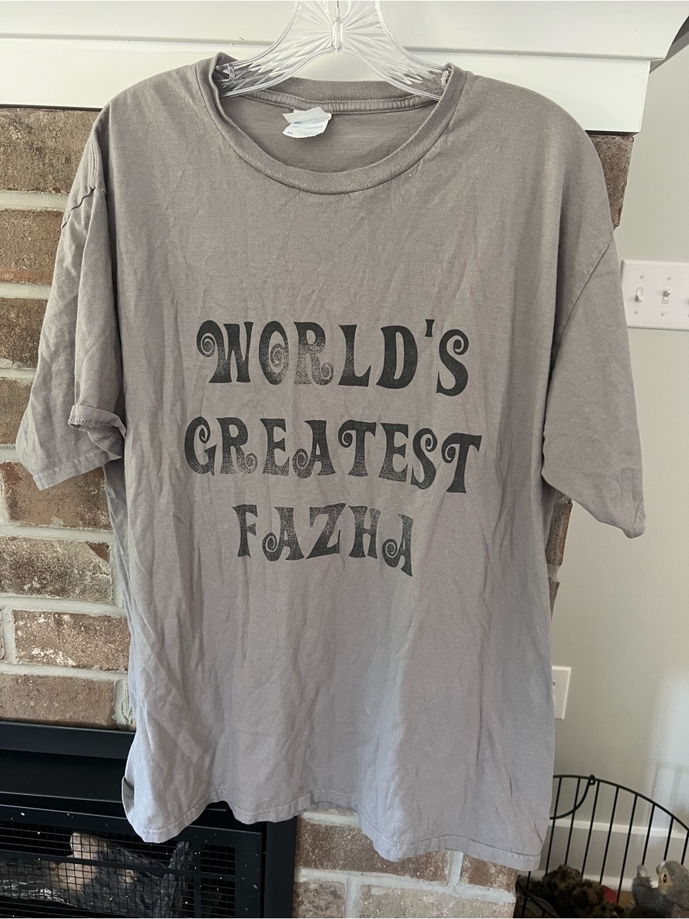 Port and Company Gray 'World's Greatest Fazha' Short Sleeve Tee